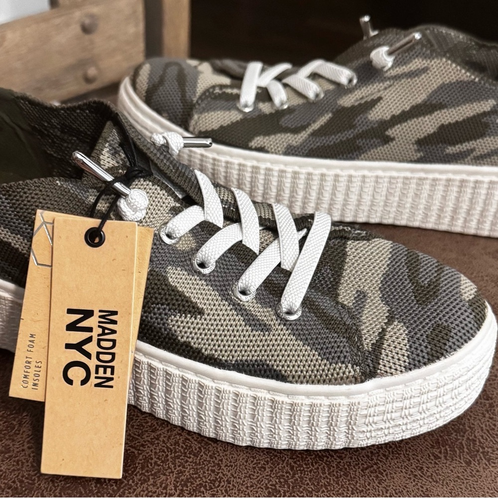 Madden NYC Camouflage Sneaker-Slip In Style - Womens 6